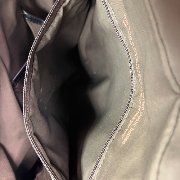Matt & Nat Black Vegan Leather Backpack Recycled Lining Minimalist Bag main image 11